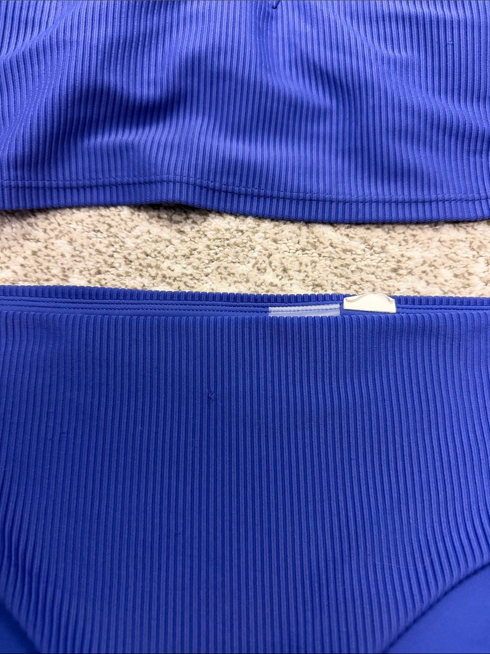 CALIA by Carrie Underwood Royal Blue Ribbed Bikini Set - Picture 3 of 3